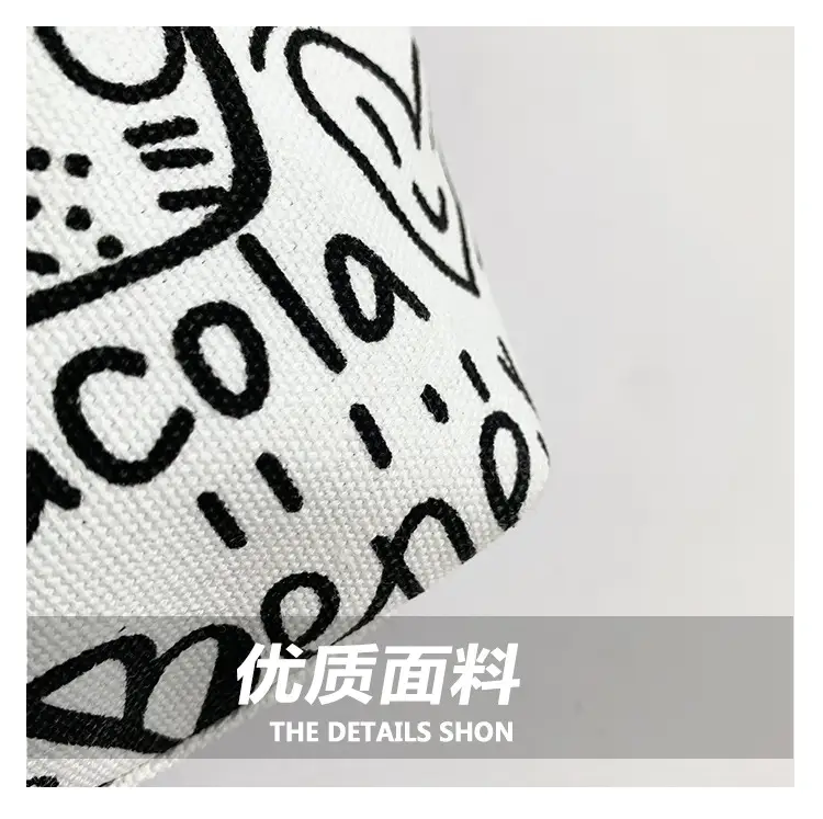Women Graffiti Canvas Shoulder Bag Large Capacity — feature 6