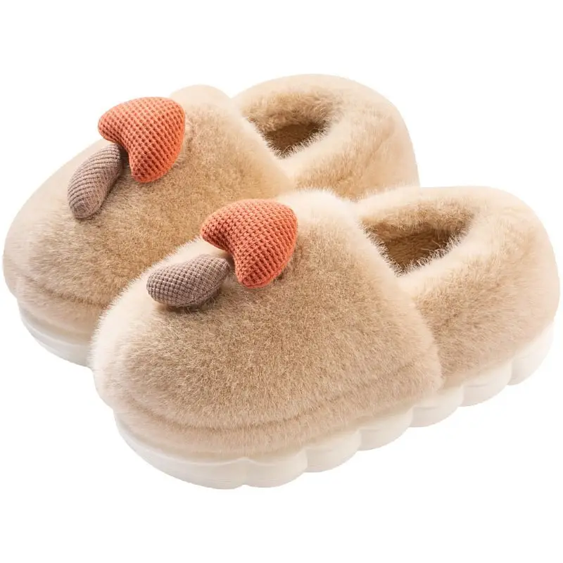 Internet Popular Mushroom Cotton Shoes Women's Winter 2024 New Non-slip Indoor Winter Warm Thick Sole Bag with Cotton Slippers - Image 10