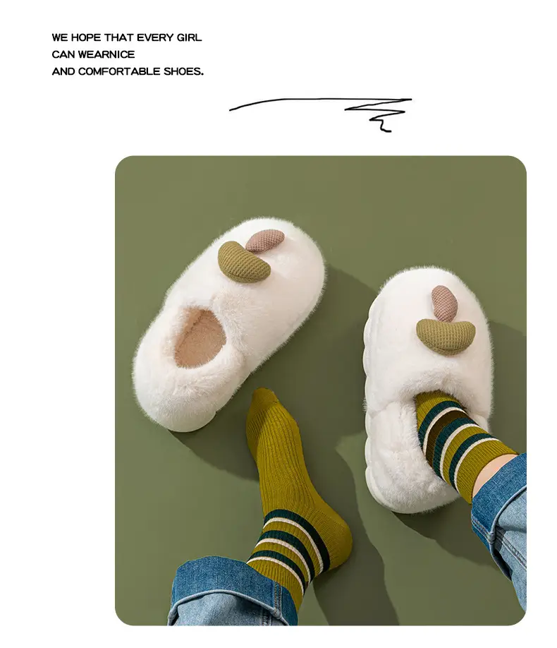 Internet Popular Mushroom Cotton Shoes Women's Winter 2024 New Non-slip Indoor Winter Warm Thick Sole Bag with Cotton Slippers — feature 17