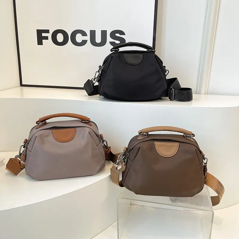 Women's Nylon Shoulder Bag Brown 2024 New Arrival - Image 7