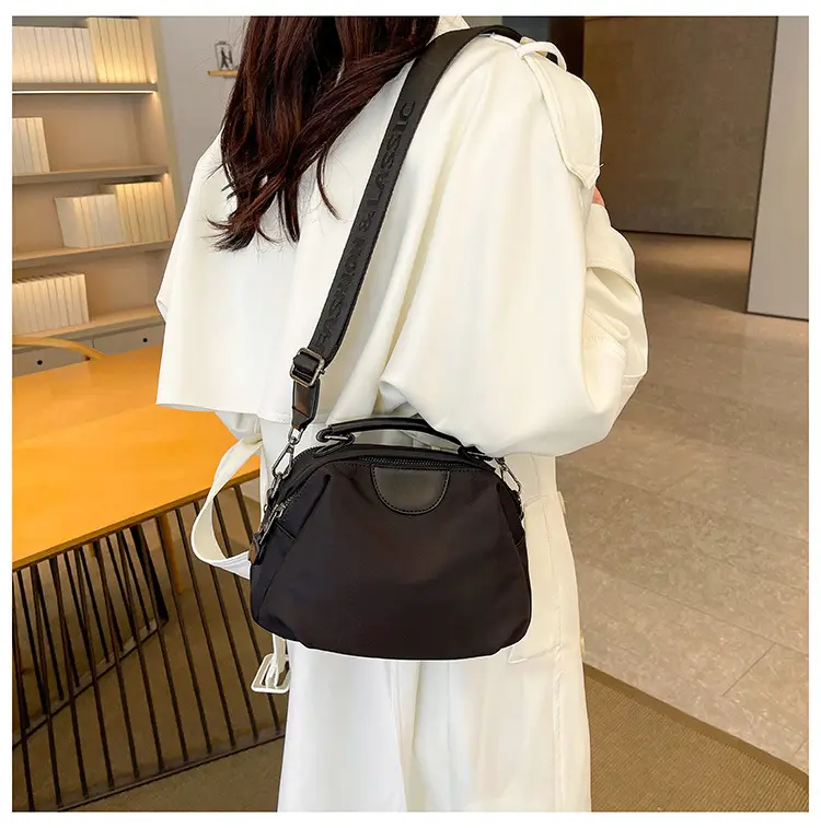 Women's Nylon Shoulder Bag Brown 2024 New Arrival — feature 18