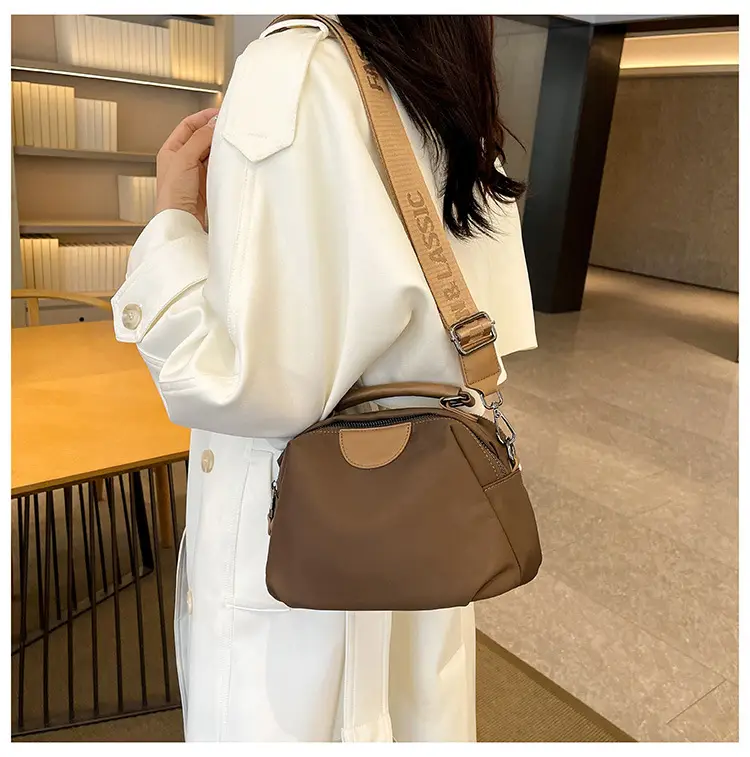 Women's Nylon Shoulder Bag Brown 2024 New Arrival — feature 26