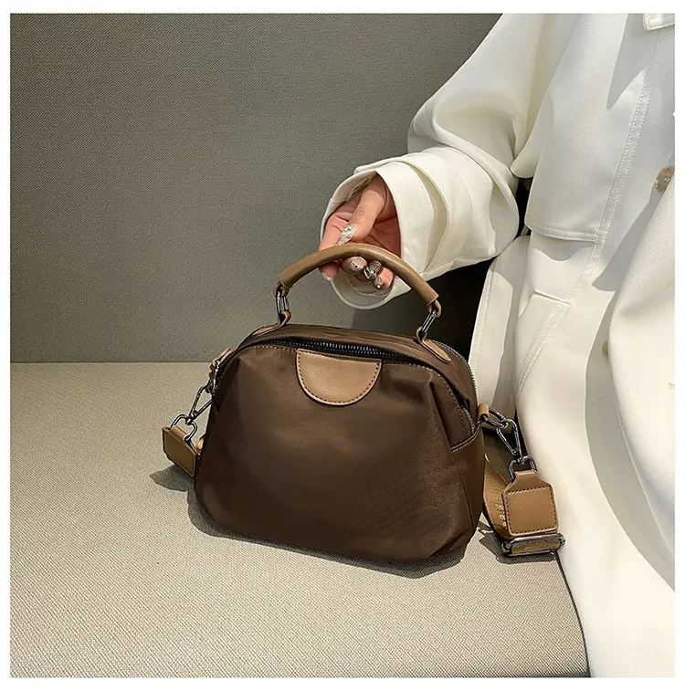 Women's Nylon Shoulder Bag Brown 2024 New Arrival — feature 27
