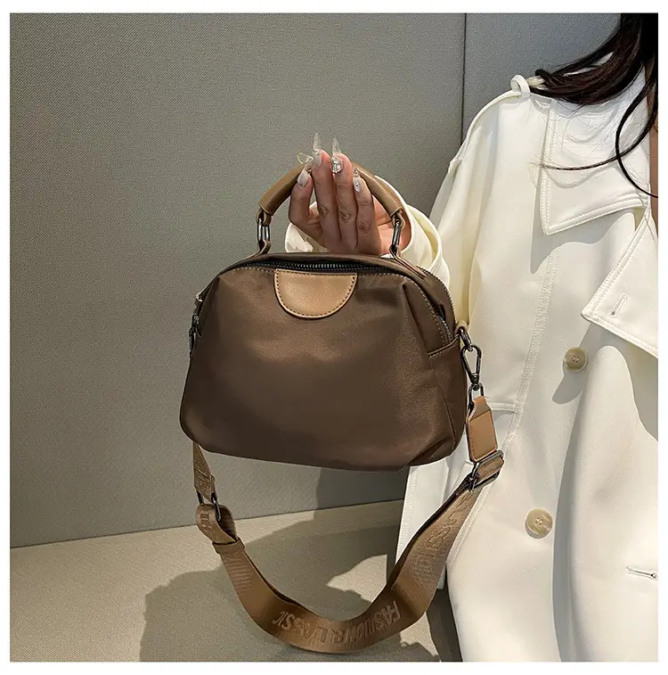 Women's Nylon Shoulder Bag Brown 2024 New Arrival — feature 28
