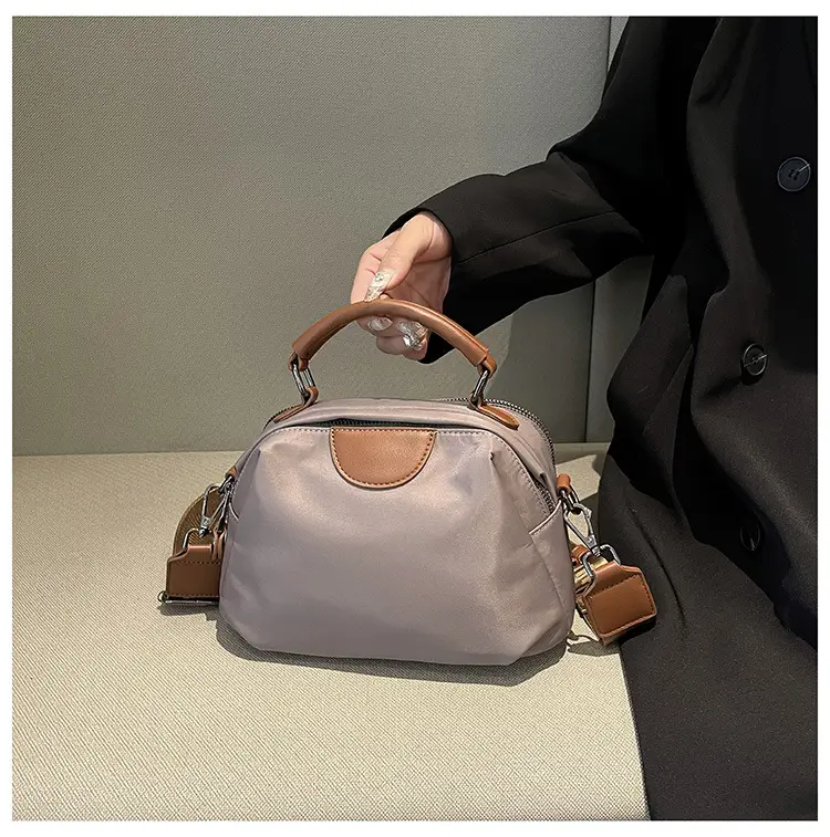 Women's Nylon Shoulder Bag Brown 2024 New Arrival — feature 37