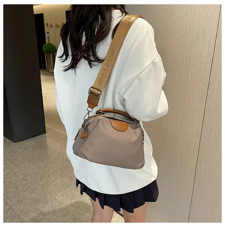 Women's Nylon Shoulder Bag Brown 2024 New Arrival — feature 43