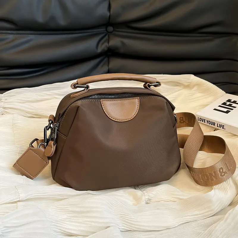 Women's Nylon Shoulder Bag Brown 2024 New Arrival - Image 3