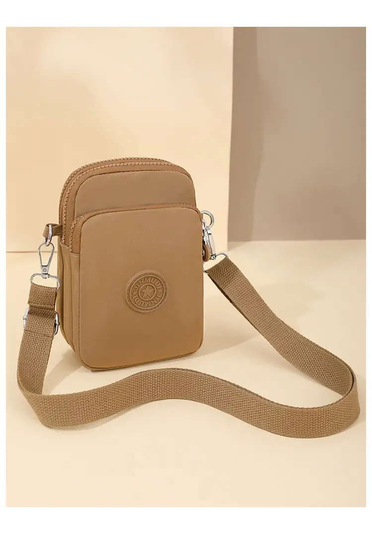 Women's Mini Crossbody Phone Bag Pink Oxford Cloth — feature 25