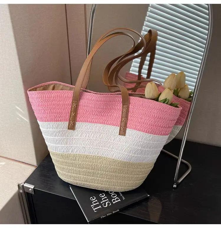 Women Straw Tote Bag High-End Handwoven Large Capacity