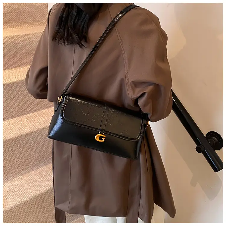 Soft Leather Square Bag for Women Brown Shoulder Crossbody — feature 13