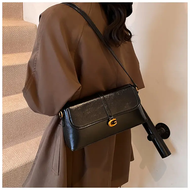 Soft Leather Square Bag for Women Brown Shoulder Crossbody — feature 15