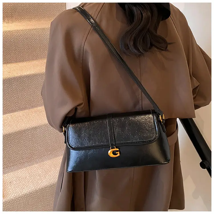 Soft Leather Square Bag for Women Brown Shoulder Crossbody — feature 16