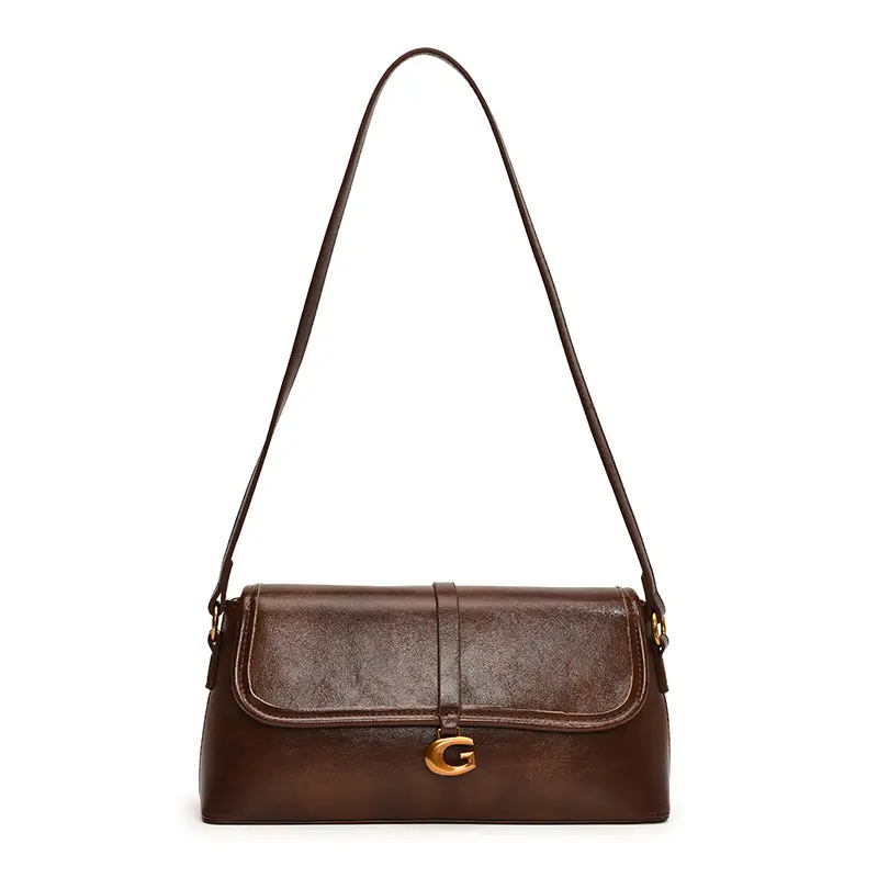 Soft Leather Square Bag for Women Brown Shoulder Crossbody