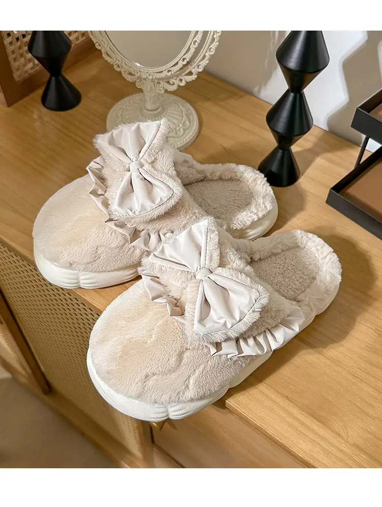 Cotton Slippers Women's Winter 2024 New Indoor Home Non-slip Soft Bottom Mute Warm Plush Slippers for Men — feature 10