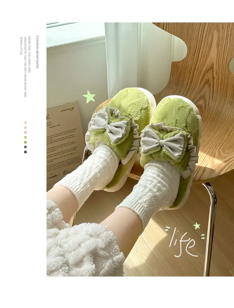 Cotton Slippers Women's Winter 2024 New Indoor Home Non-slip Soft Bottom Mute Warm Plush Slippers for Men — feature 11