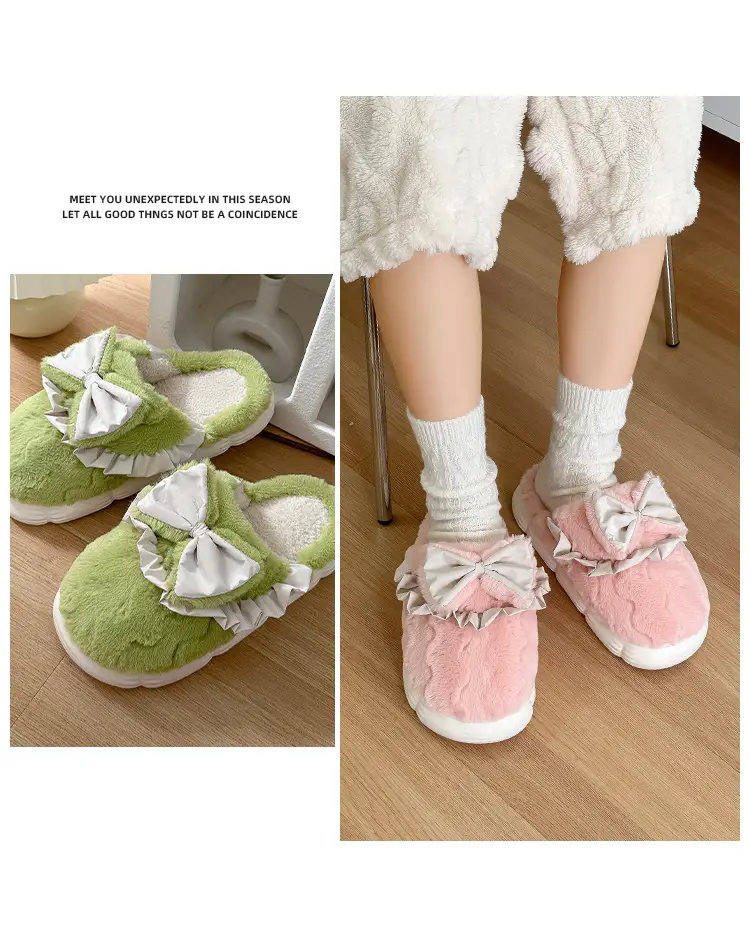 Cotton Slippers Women's Winter 2024 New Indoor Home Non-slip Soft Bottom Mute Warm Plush Slippers for Men — feature 13