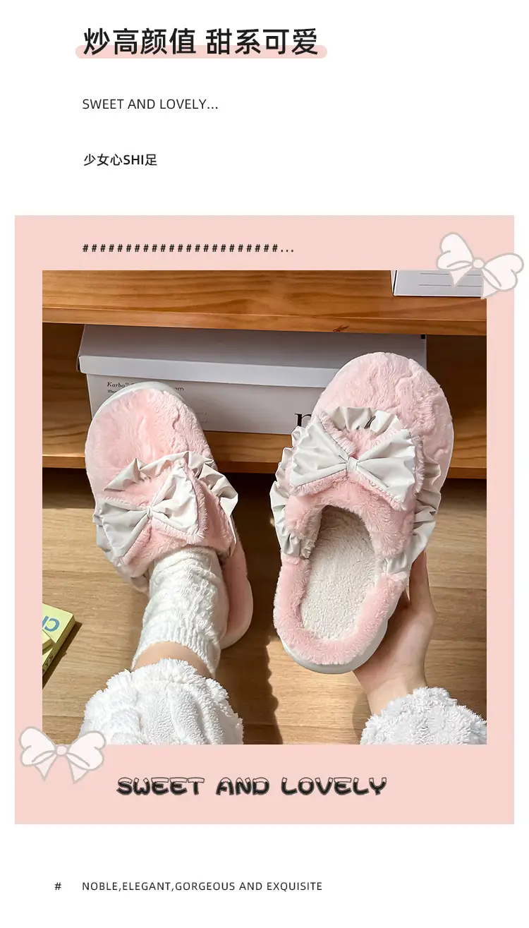 Cotton Slippers Women's Winter 2024 New Indoor Home Non-slip Soft Bottom Mute Warm Plush Slippers for Men — feature 4