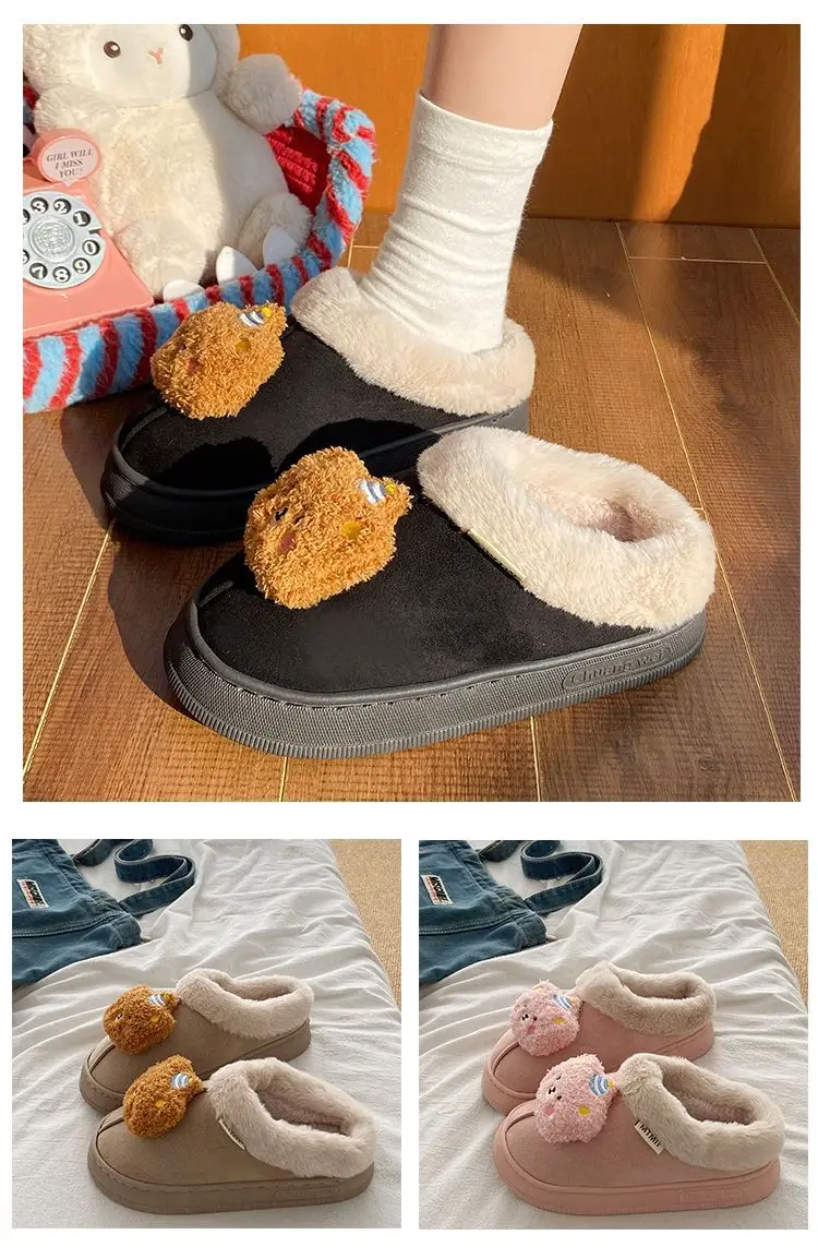 Cartoon Stuffed Women's Warm Cotton Shoes Autumn Winter — feature 14