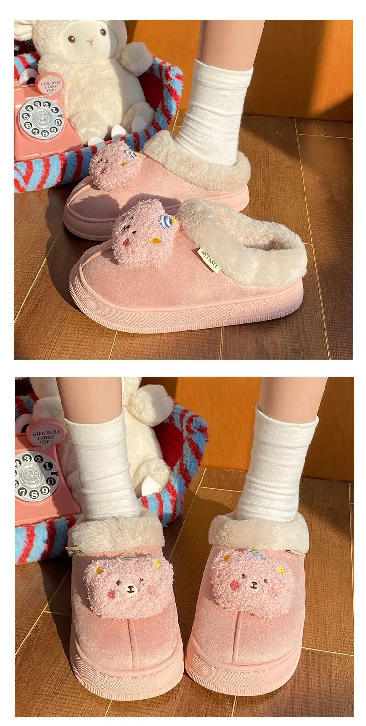Cartoon Stuffed Women's Warm Cotton Shoes Autumn Winter — feature 16