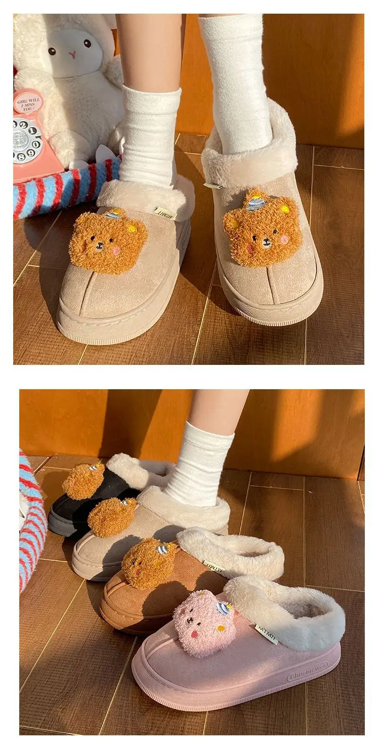 Cartoon Stuffed Women's Warm Cotton Shoes Autumn Winter — feature 18