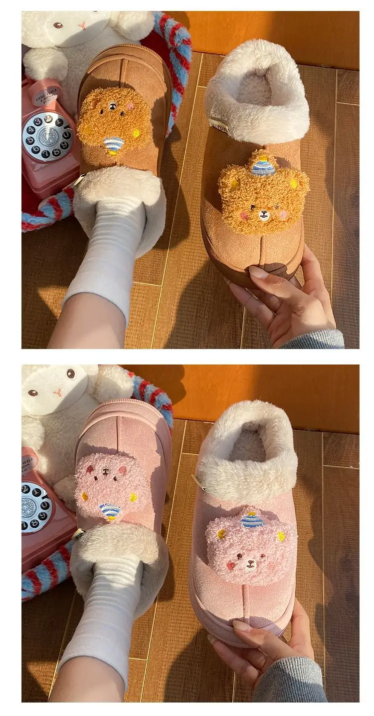 Cartoon Stuffed Women's Warm Cotton Shoes Autumn Winter — feature 20