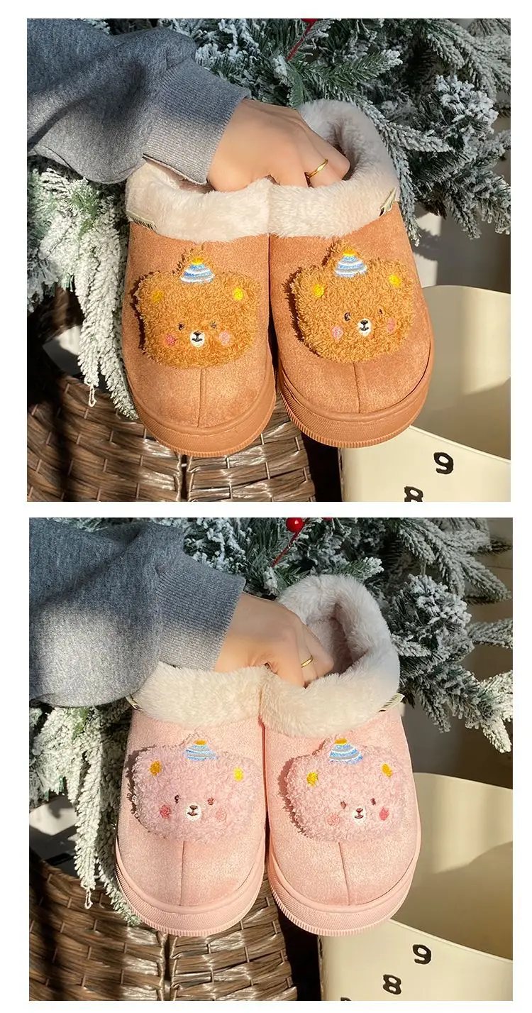 Cartoon Stuffed Women's Warm Cotton Shoes Autumn Winter — feature 22