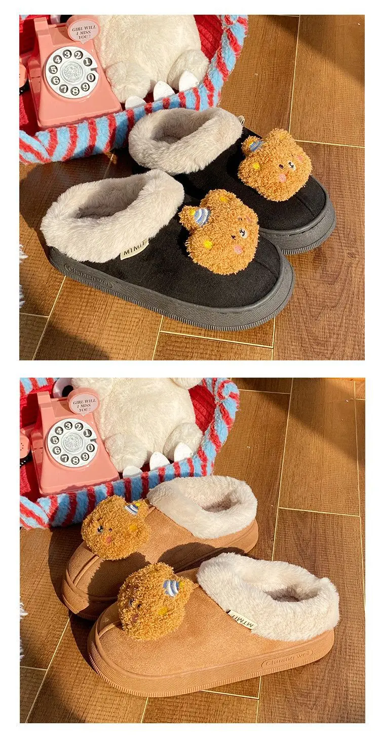 Cartoon Stuffed Women's Warm Cotton Shoes Autumn Winter — feature 24