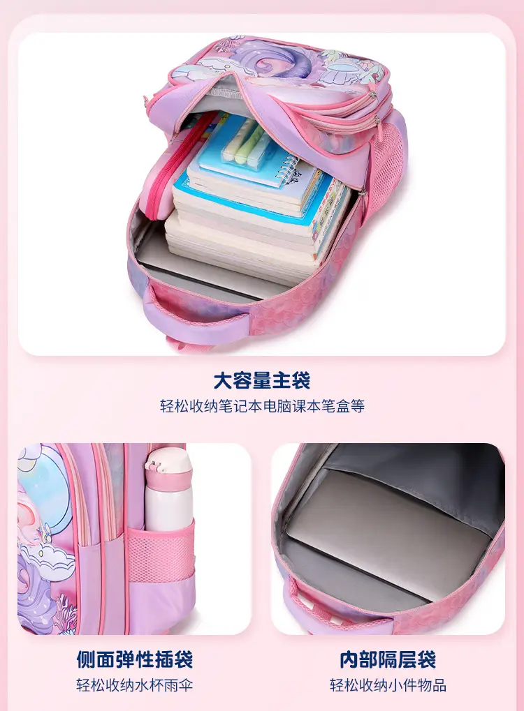 New concave-convex leather material primary school student pull-rod schoolbag 3~6 grade children's cartoon three-piece backpack in stock — feature 13
