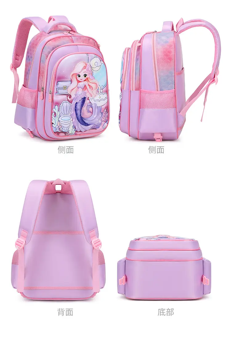 New concave-convex leather material primary school student pull-rod schoolbag 3~6 grade children's cartoon three-piece backpack in stock — feature 19