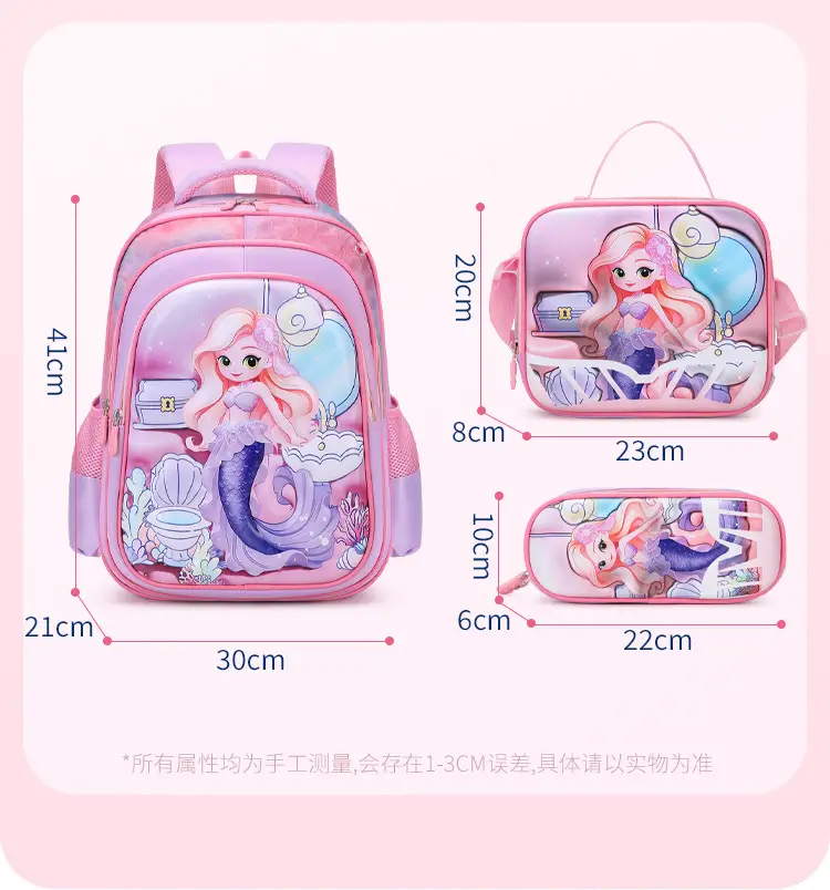 New concave-convex leather material primary school student pull-rod schoolbag 3~6 grade children's cartoon three-piece backpack in stock — feature 8