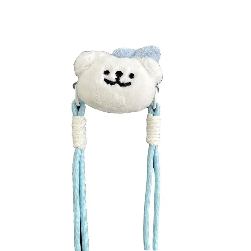 Plush Bear Muppet Mobile Phone Clip Watch Adjustable Braided Rope - Image 16