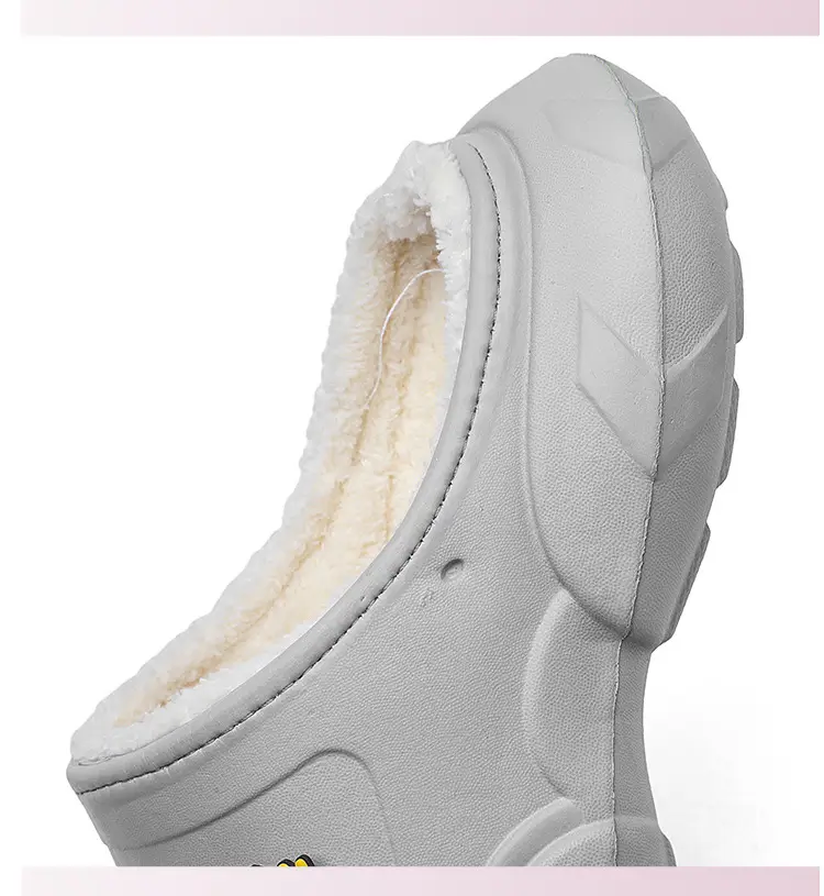 Cotton Slippers Men's Winter New Casual Outdoor Dung Feeling fleece-lined Thickened Warm Slip-on Slip-on Slippers — feature 6