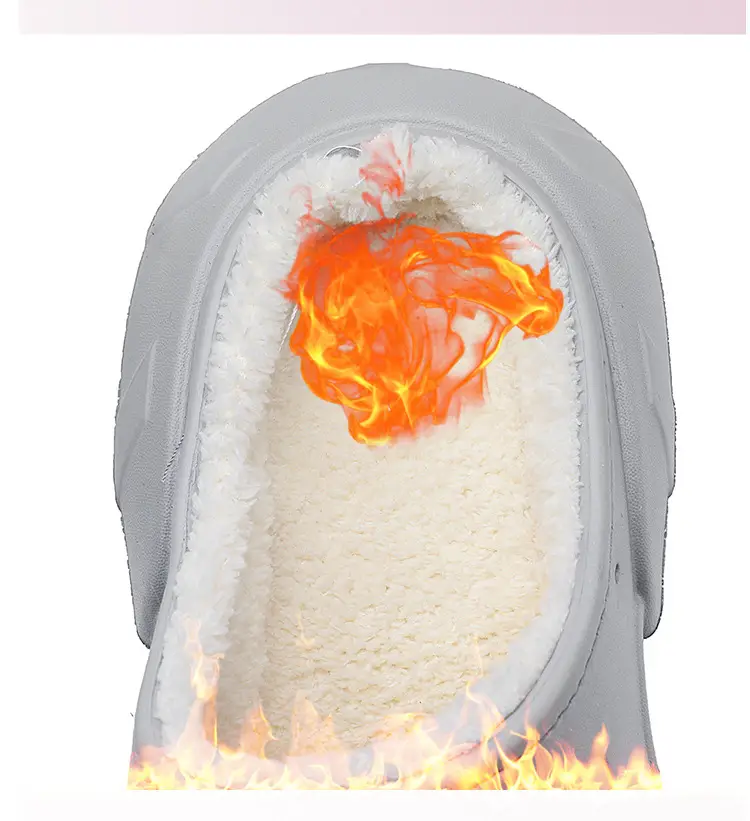 Cotton Slippers Men's Winter New Casual Outdoor Dung Feeling fleece-lined Thickened Warm Slip-on Slip-on Slippers — feature 7