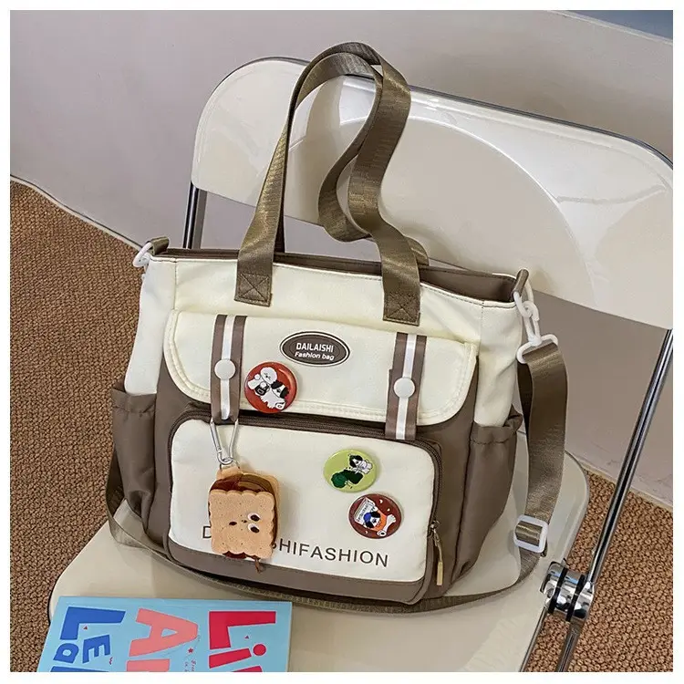 Autumn Winter Student Tutoring Bag Nylon Large Capacity Shoulder Crossbody - Image 7