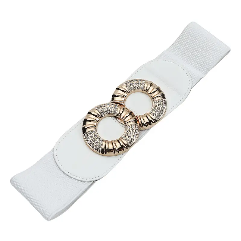 White Diamond Hanging Buckle Belt for Women - Image 6