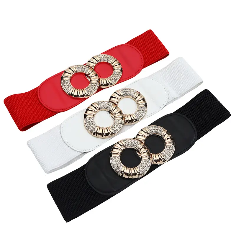 White Diamond Hanging Buckle Belt for Women — feature 37