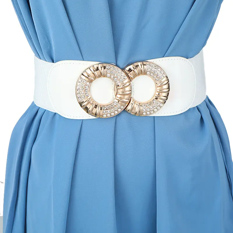 White Diamond Hanging Buckle Belt for Women — feature 45