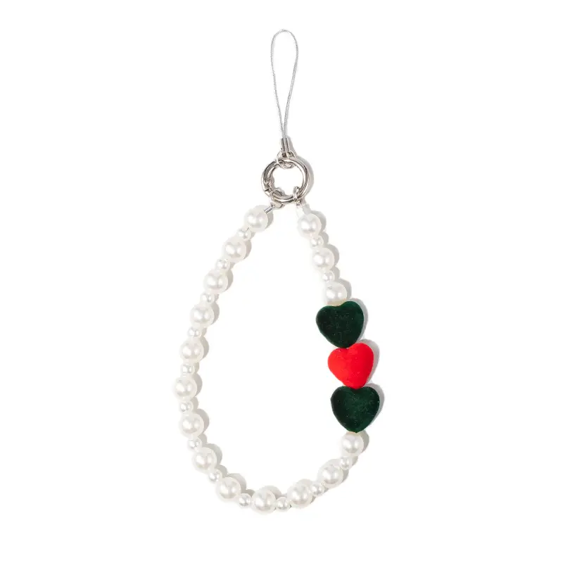 Pearl Heart Phone Strap with Heart Design - Image 19