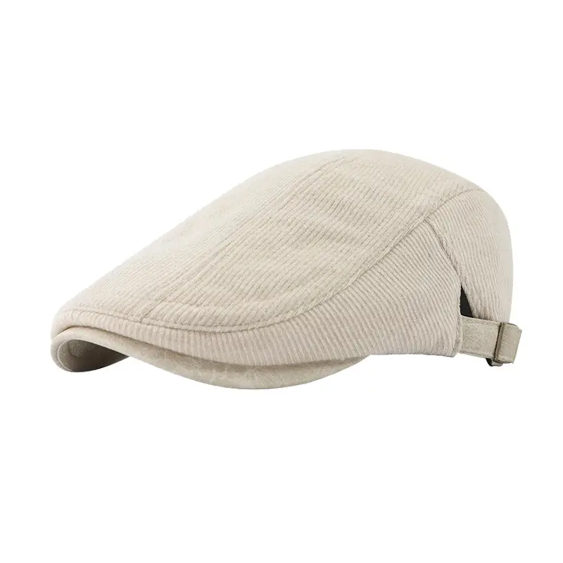 Women Vintage Corduroy Forward Cap Beige All Season