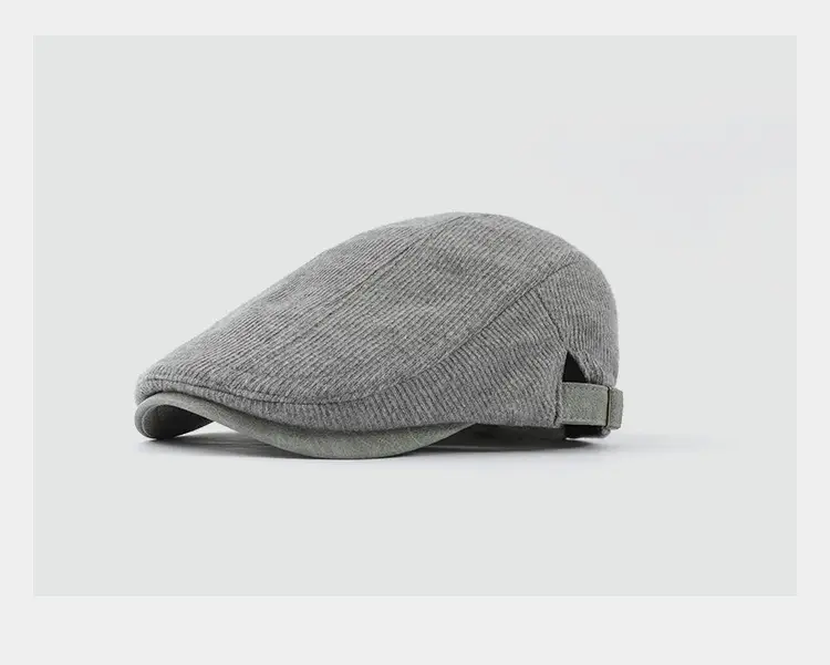 Women Vintage Corduroy Forward Cap Beige All Season — feature 11