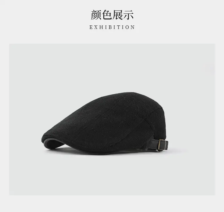 Women Vintage Corduroy Forward Cap Beige All Season — feature 7