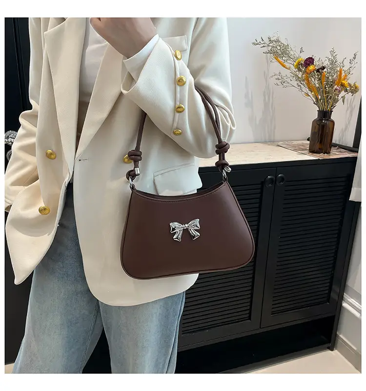 Women's White Bow Shoulder Bag 2024 New Commuter — feature 15