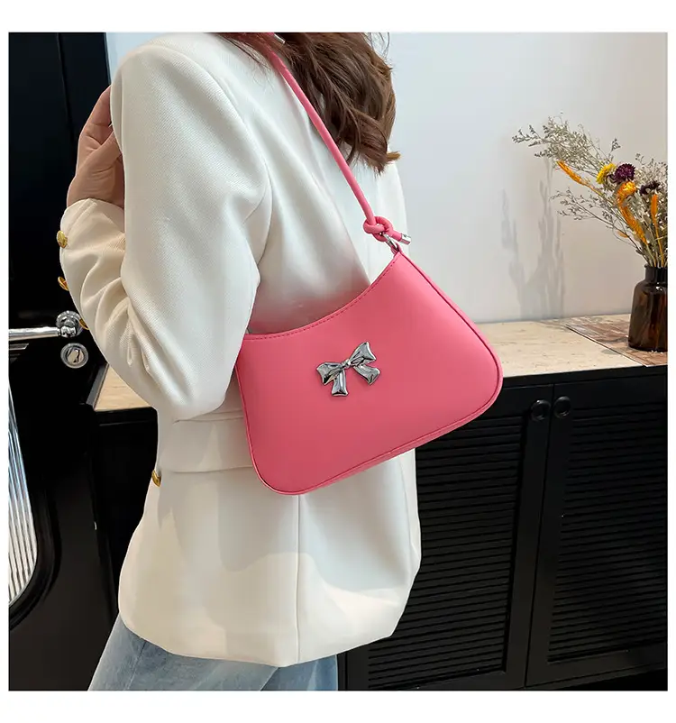 Women's White Bow Shoulder Bag 2024 New Commuter — feature 17
