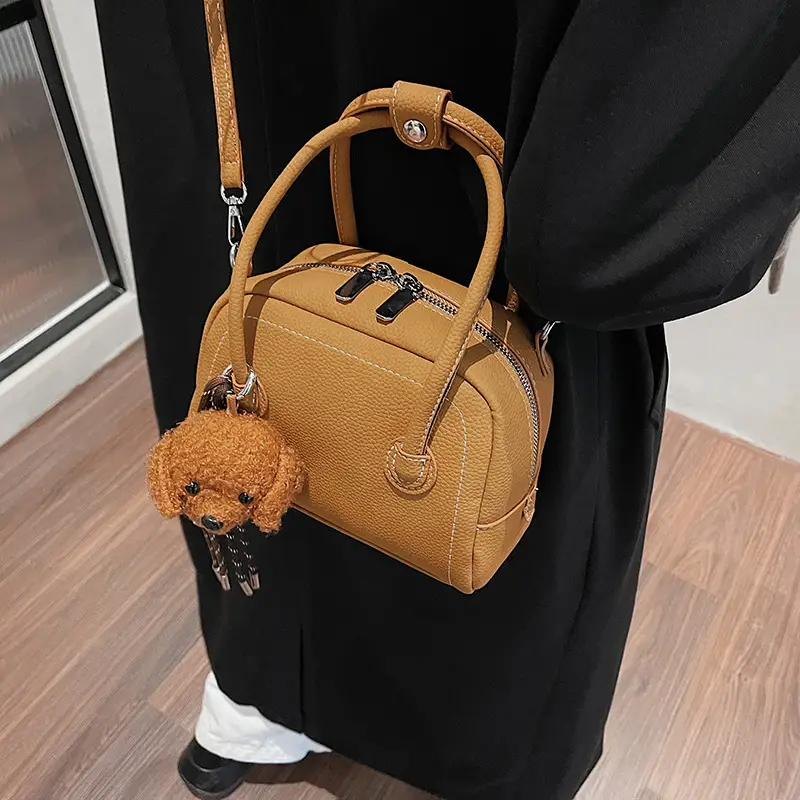 Women's 2025 Winter Casual Shell Shoulder Bag Brown - Image 8