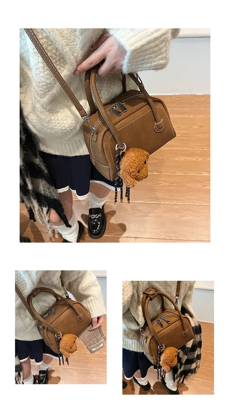 Women's 2025 Winter Casual Shell Shoulder Bag Brown — feature 13