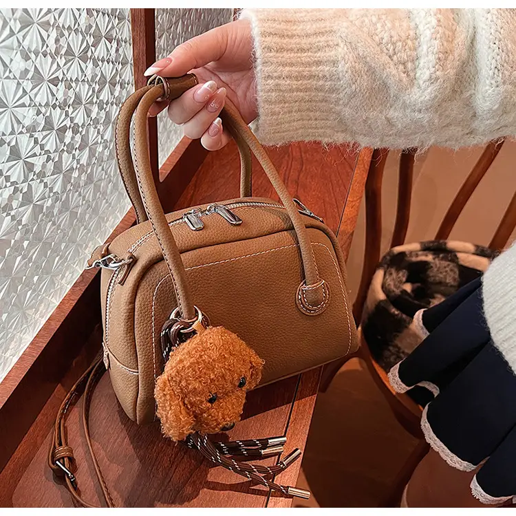 Women's 2025 Winter Casual Shell Shoulder Bag Brown — feature 17