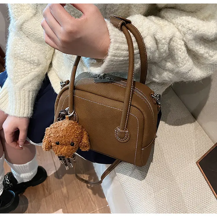 Women's 2025 Winter Casual Shell Shoulder Bag Brown — feature 19