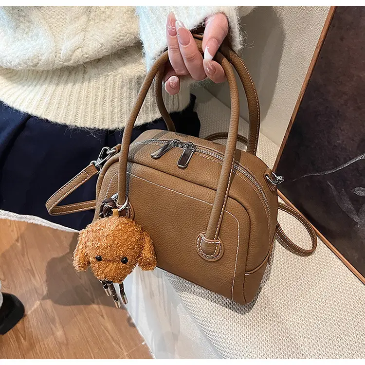 Women's 2025 Winter Casual Shell Shoulder Bag Brown — feature 20