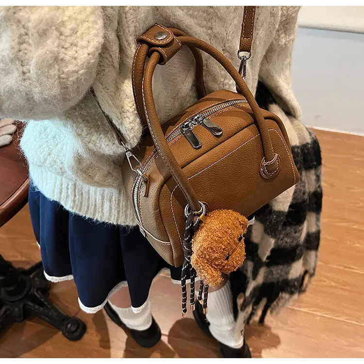 Women's 2025 Winter Casual Shell Shoulder Bag Brown — feature 23