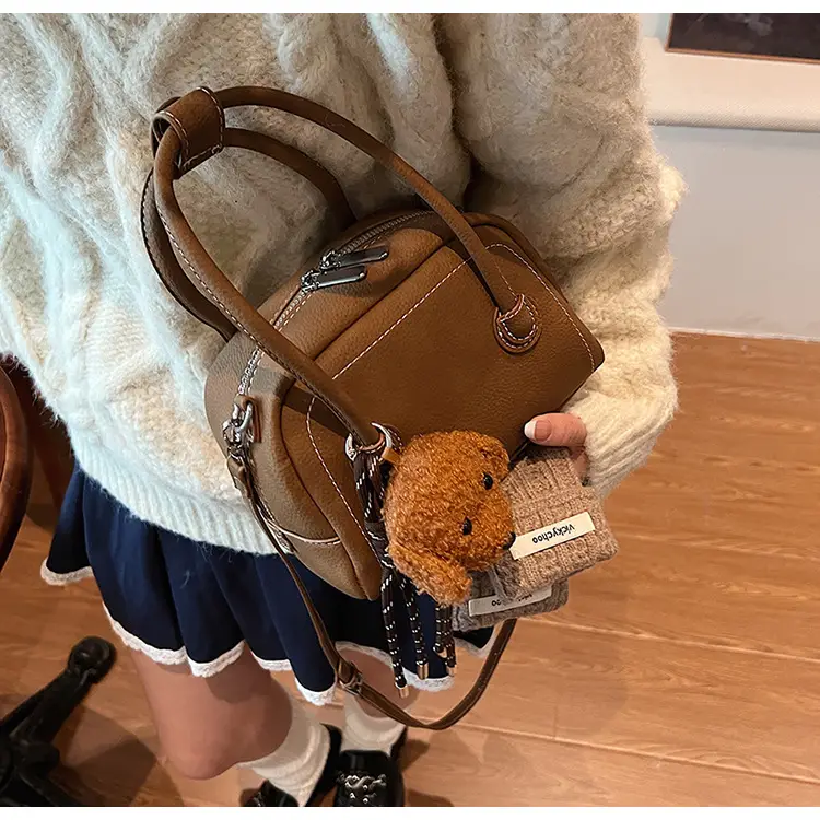 Women's 2025 Winter Casual Shell Shoulder Bag Brown — feature 26